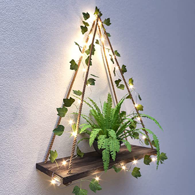 Artificial LED Hanging Plant