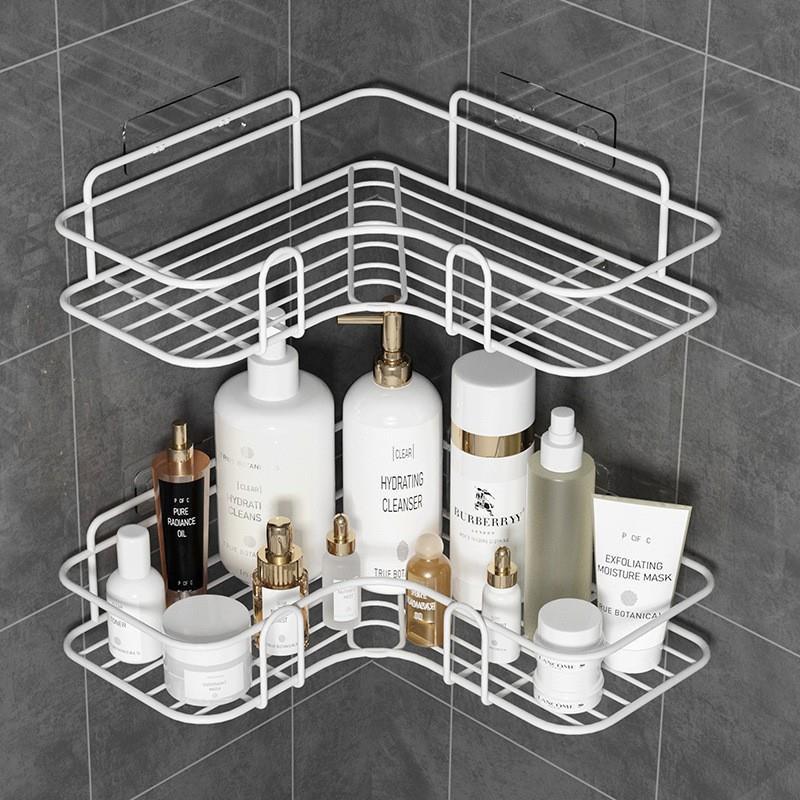 Punch-Free Triangle Bathroom Rack