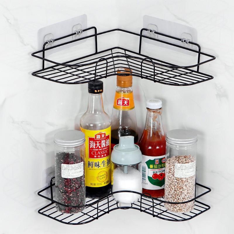 Punch-Free Triangle Bathroom Rack